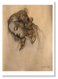 Rivisitazione di studio di testa di Madonna di Leonardo